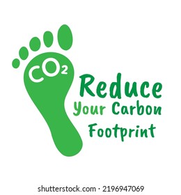 CO2-Fußabdruck-Konzept-Poster, Vektorgrafik