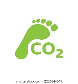 Co2 footprint vector icon. Carbon dioxide emissions filled symbol.