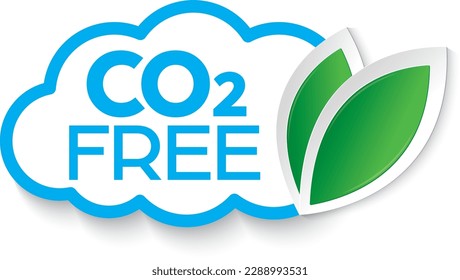 CO2 free clean air symbol purification