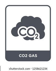 co2 gas icon vector on white background, co2 gas trendy filled icons from Meteorology collection, co2 gas simple element illustration