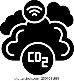 Co2 Glyph Vector Icon Design