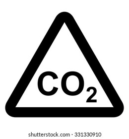 CO2 Hazard Sign . Vector illustration