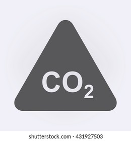 CO2 Hazard Sign . Vector illustration