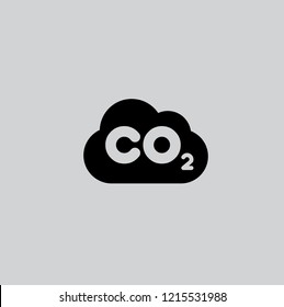 CO2  Icon , Carbon Dioxide Formula Symbol , Vector Illustration