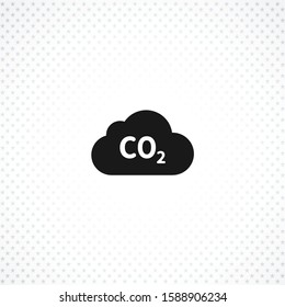 CO2 icon carbon dioxide formula vector icon on white background. CO2 icon carbon dioxide formula vector icon on white background. 
