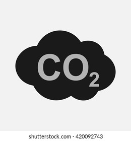CO2 icon , carbon dioxide formula symbol , vector illustration, sign