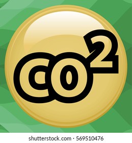 CO2 icon , carbon dioxide formula symbol