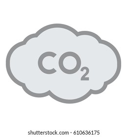 CO2 icon , carbon dioxide formula symbol , vector  