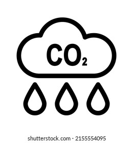 Co2 icon. Carbon emissions Sign. Vector illustration.