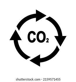 Co2 icon. Carbon emissions Sign. Vector illustration.