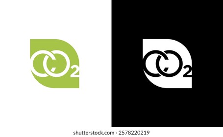 co2 icon design isolated on white and black background. Vector illustration