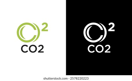 co2 icon design isolated on white and black background. Vector illustration