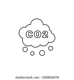Co2 icon. Element of natural disaster icon