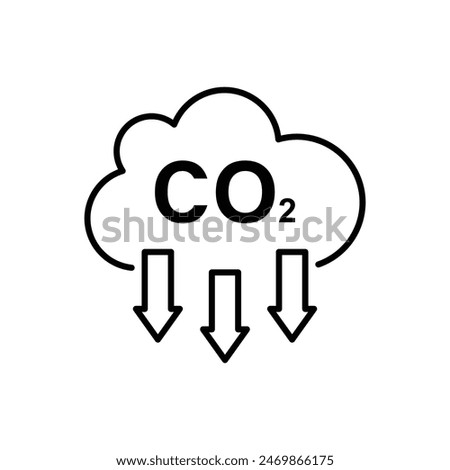 co2 icon emission vector design outline style