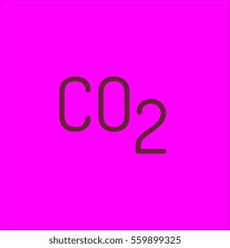 co2 icon flat design