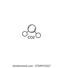 Diseño de Vector plano de icono de CO2.
