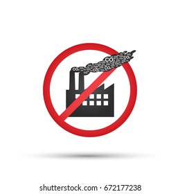 Co2 Icon Industrial Factory Co2 Icon Stock Vector (royalty Free 