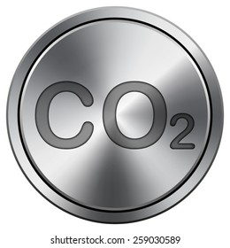 CO2 icon. Internet button on white background. EPS10 Vector. 