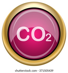 CO2 icon. Internet button on white background. EPS10 vector.
