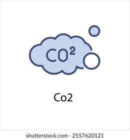 Co2 Icon Symbol vector graphics.