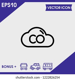 CO2 icon vector