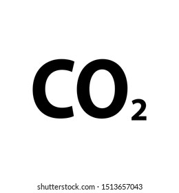 CO2 icon vector black. carbon dioxide emissions