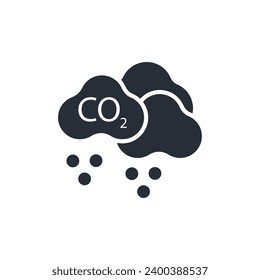 CO2 icon. vector.Editable stroke.linear style sign for use web design,logo.Symbol illustration.