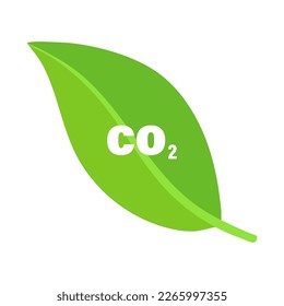 CO2 influence and eco concept. Trees fighting CO2. Carbon footprint. Ecological and sustainable mindset. Help the planet. Vector