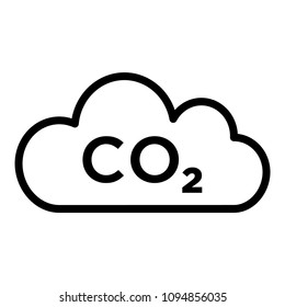 CO2 line icon . Vector illustration
