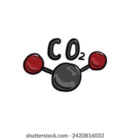 Symbol für die Umweltverschmutzung und die Erderwärmung des CO2-Moleküls