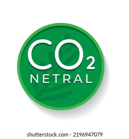 Co2 netral icon. isolated vector image in flat style.