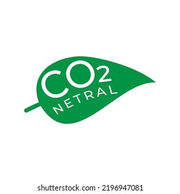 Co2 Netral Logo Ecology Environment Symbol Stock Vector (Royalty Free ...