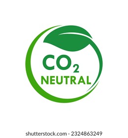 CO2 neutral design logo template illustration