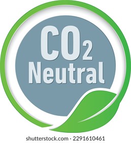 CO2 neutral eco friendly symbol