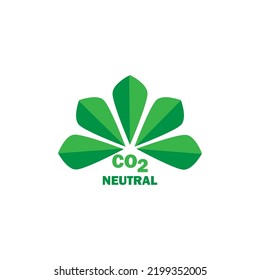 icono de co2 neutro. concepto de ecología. vector de ilustración