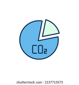 CO2 Pie Chart vector concept colored modern icon or design element