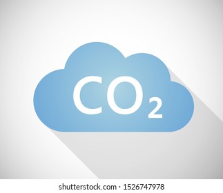 CO2 pollution blue emission cloud icon