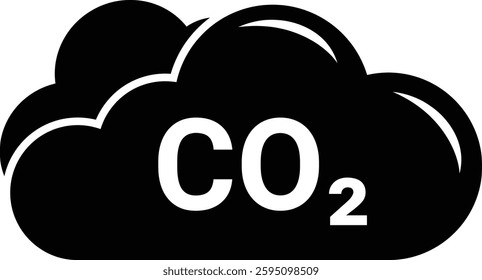 CO2 Pollution Icon – Awareness of Environmental Hazard and Climate Change