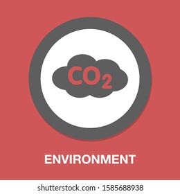 co2 pollution sign - environment icon