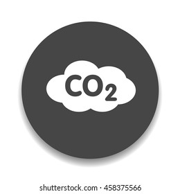 co2 pollution sign icon