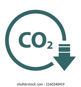 CO2 reduce cloud icon, clean global emission, environment eco design symbol vector illustration .