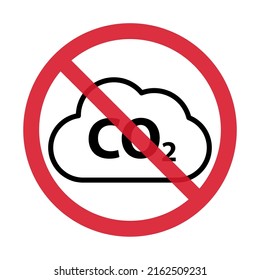 CO2 reduce cloud icon, clean global emission, environment eco design symbol vector illustration .