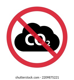 CO2 reduce cloud icon, clean global emission, environment eco design symbol vector illustration .