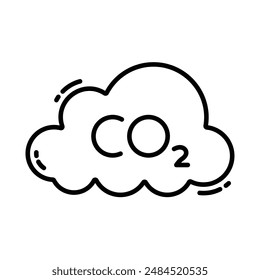CO2 Reduction Icon, Great for Environmental and Sustainability Designs