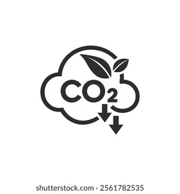 CO2 Reduction Icon vector art