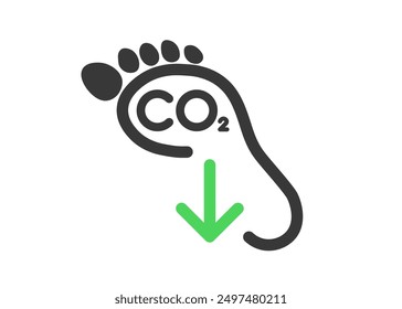 CO2 reduction line icon. Clipart image isolated on white background