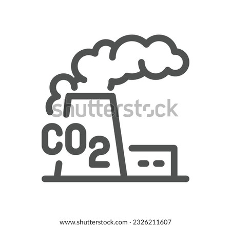 CO2 related icon outline and linear vector.