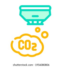 Co2 Sensor Color Icon Vector. Co2 Sensor Sign. Isolated Symbol Illustration