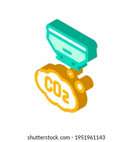 Co2 Sensor Isometric Icon Vector. Co2 Sensor Sign. Isolated Symbol Illustration