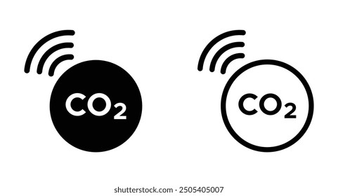 CO2 sensor vector icons. Sensor CO2 vector signs